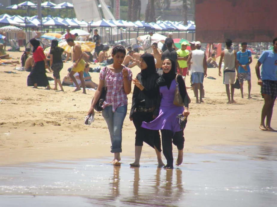 Agadir plaża - marokańskie kobiety